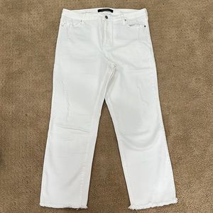 Liverpool Los Angeles White Cropped Straight Jeans Size 12